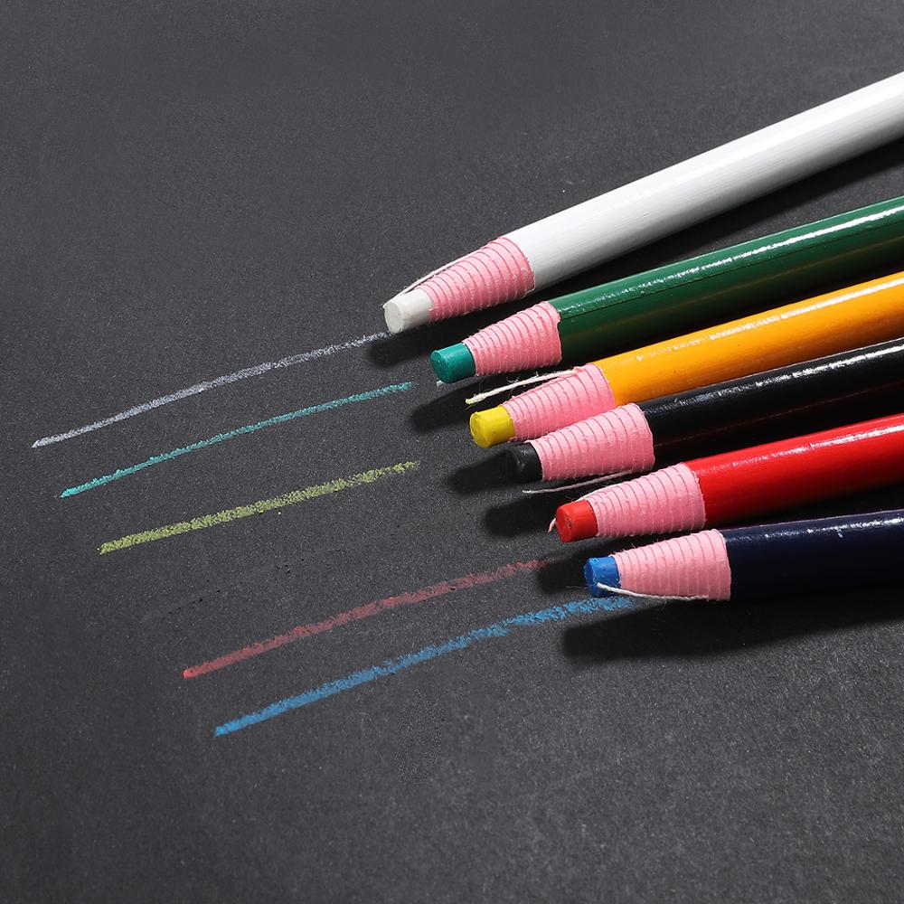 6 멀티 컬러 패브릭 커팅 분필 바느질 도구 바느질 작업 라이브 연필 지울 수있는 마커 퀼트 의류 액세서리
